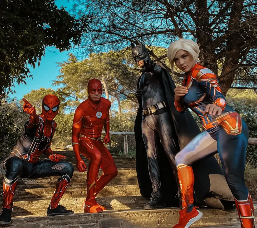 Themed Characters - MiCon - Book Themed Characters for your event Professional superhero character performer for a luxury kids party in Barcelona - MiCon Kids Entertainment